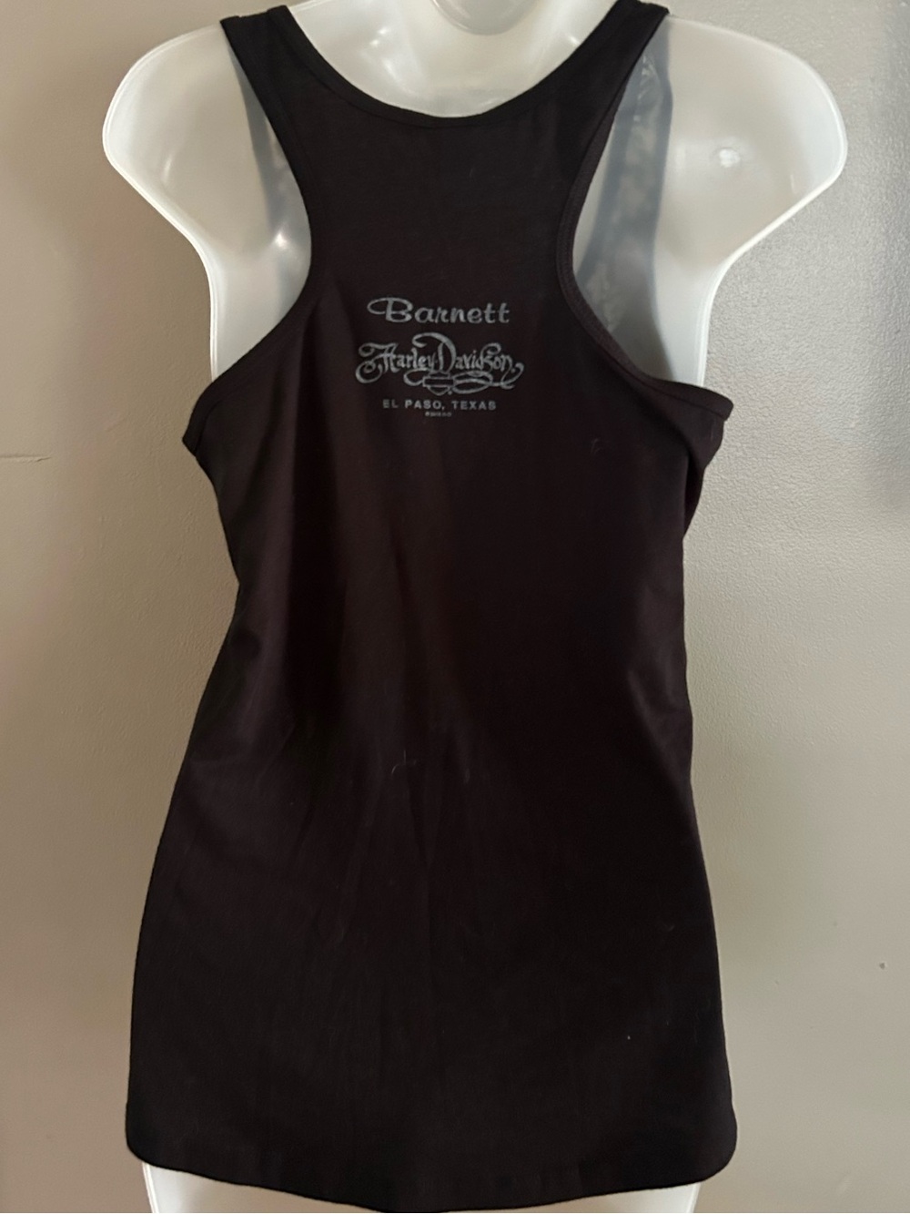 Harley Davidson Shirt - black lace trim Y2K style racer back tank - Picture 4 of 9